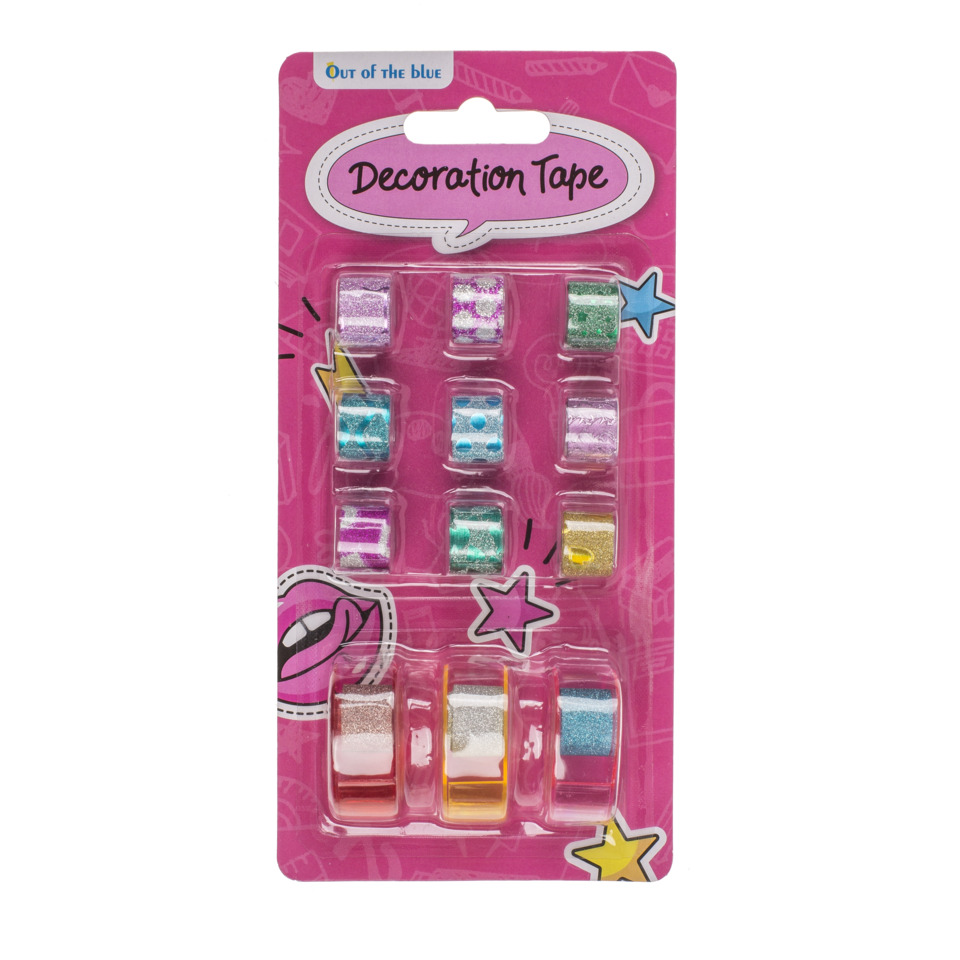 Decoration tape, Glitter tape, Washed color, Craft tape, Mini tape rolls