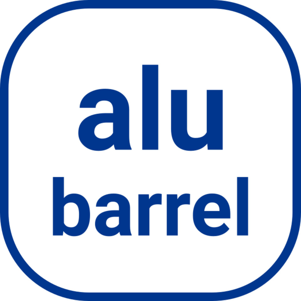logo, alu, barrel, blue, square
