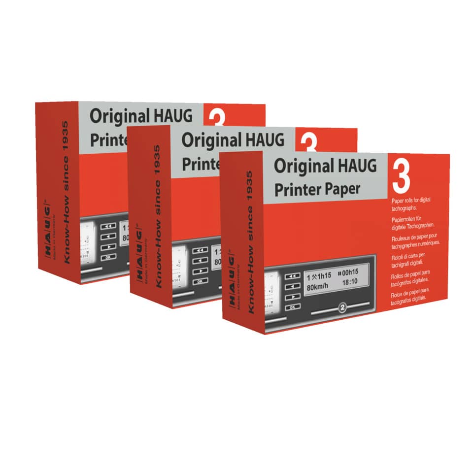 Druckerpapier, Original HAUG, Druckerpapier A4, Tachograph-Papier, Papierrollen