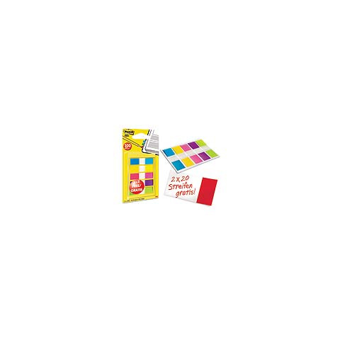 Haftstreifen Index Mini Promotion, 12x43mm, 3x20 Blatt, sortiert POST-IT 683-5CBP Haftstreifen Index Mini Promotion, 12x43mm, 3x20 Blatt, sortiert POST-IT 683-5CBP