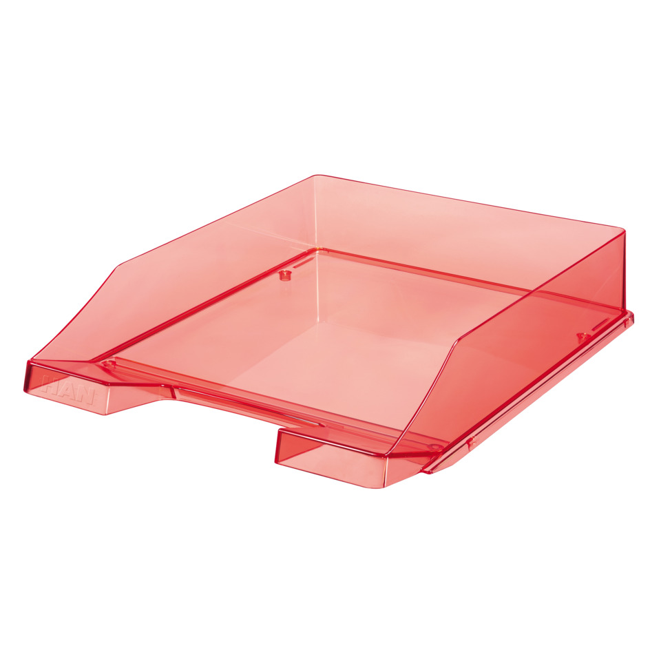 Schubladenfach, Sortierfächer, Ablage, Transparente Ablage, Rot-transparent