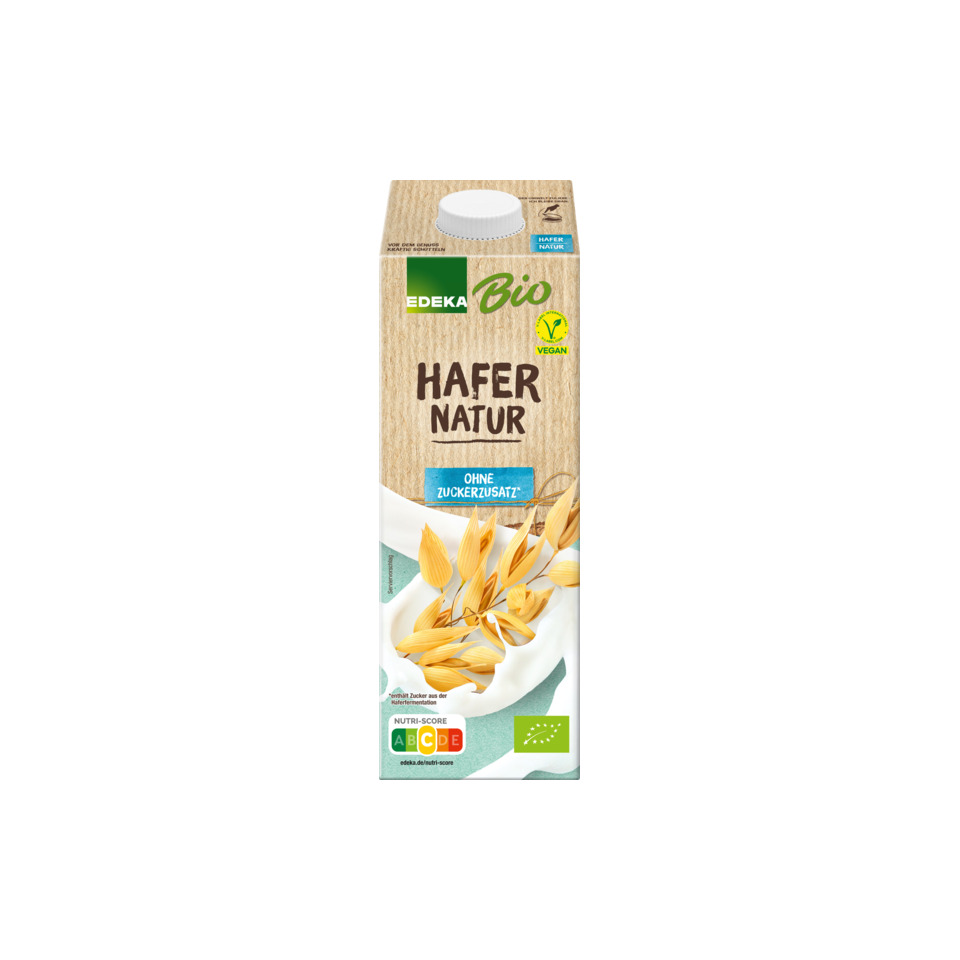 Hafermilch, Bio, Vegan, Ohne Zuckerzusatz, Nährwerttabelle