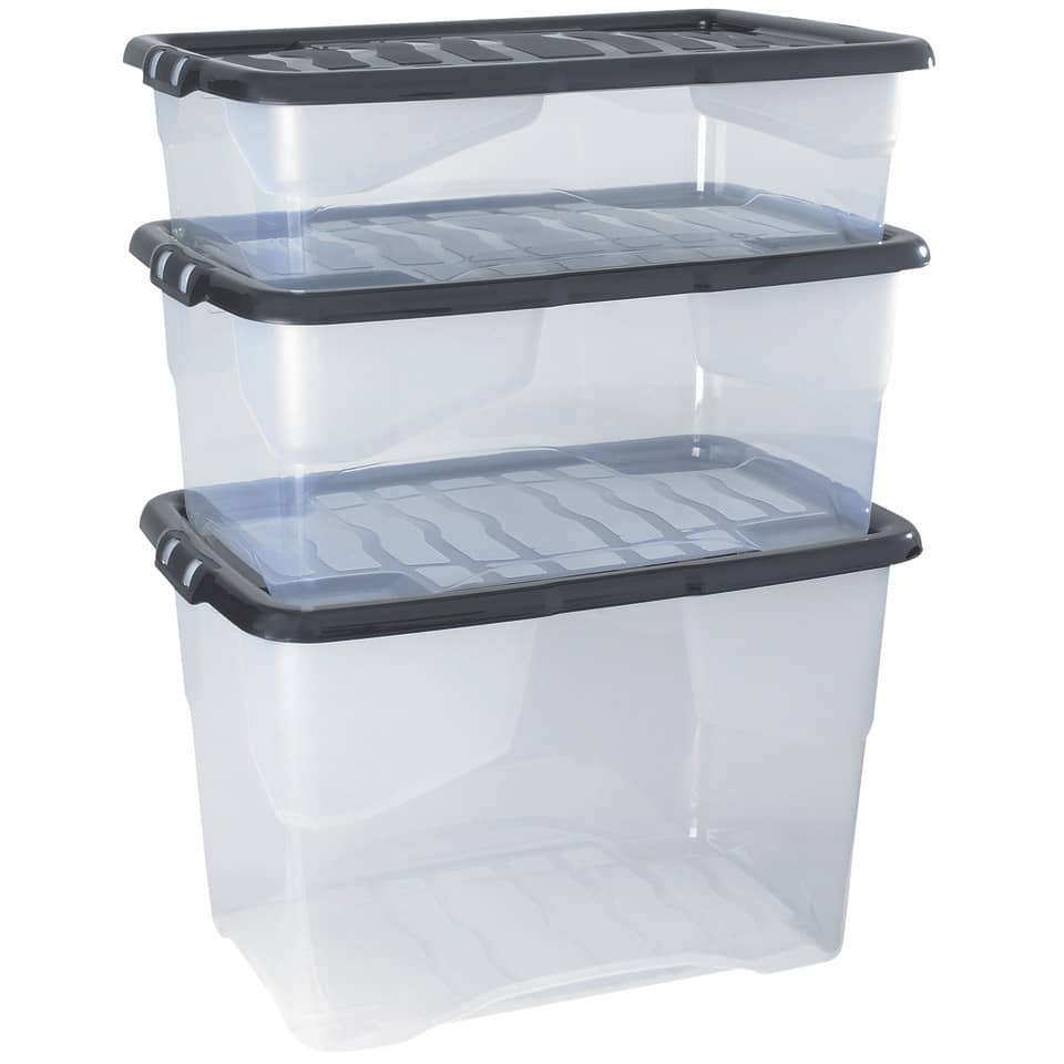 Aufbewahrungsbox, Aufbewahrungssystem, Kunststoffbehälter, Stackable, Transparente Boxen