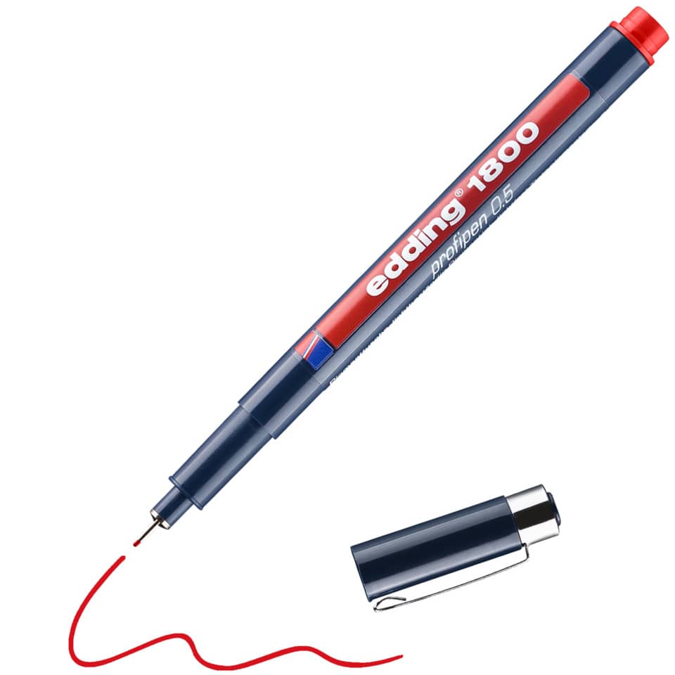 Gelstift, Filzstift, Rotantennah, Hervorstehende Spitze, Nachfüllbar