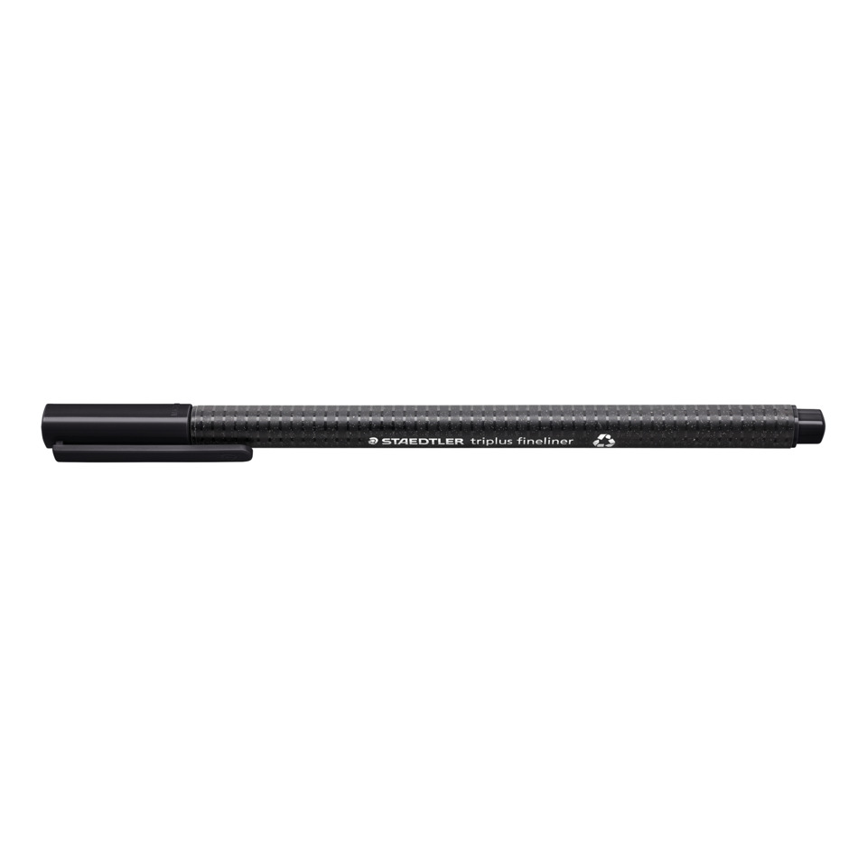 Fountain pen, Carbon fiber grip, Black color, Metal body, Fine liner