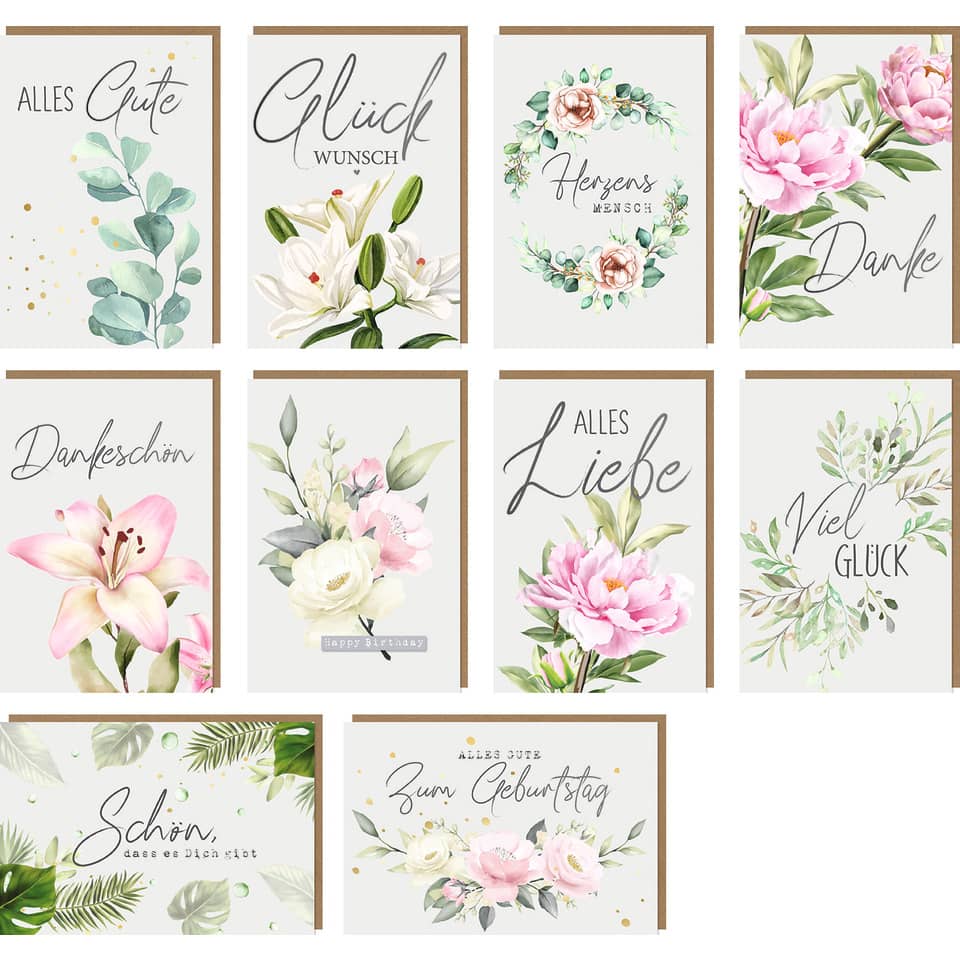 Grußkarte, Blumenmotiv, Florale Karte, Wanddeko, Kartenmotiv
