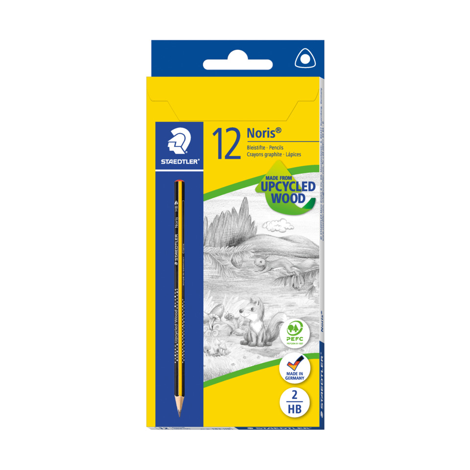 Bleistift, Graphit, HB, 12er Pack, Upcycled Wood