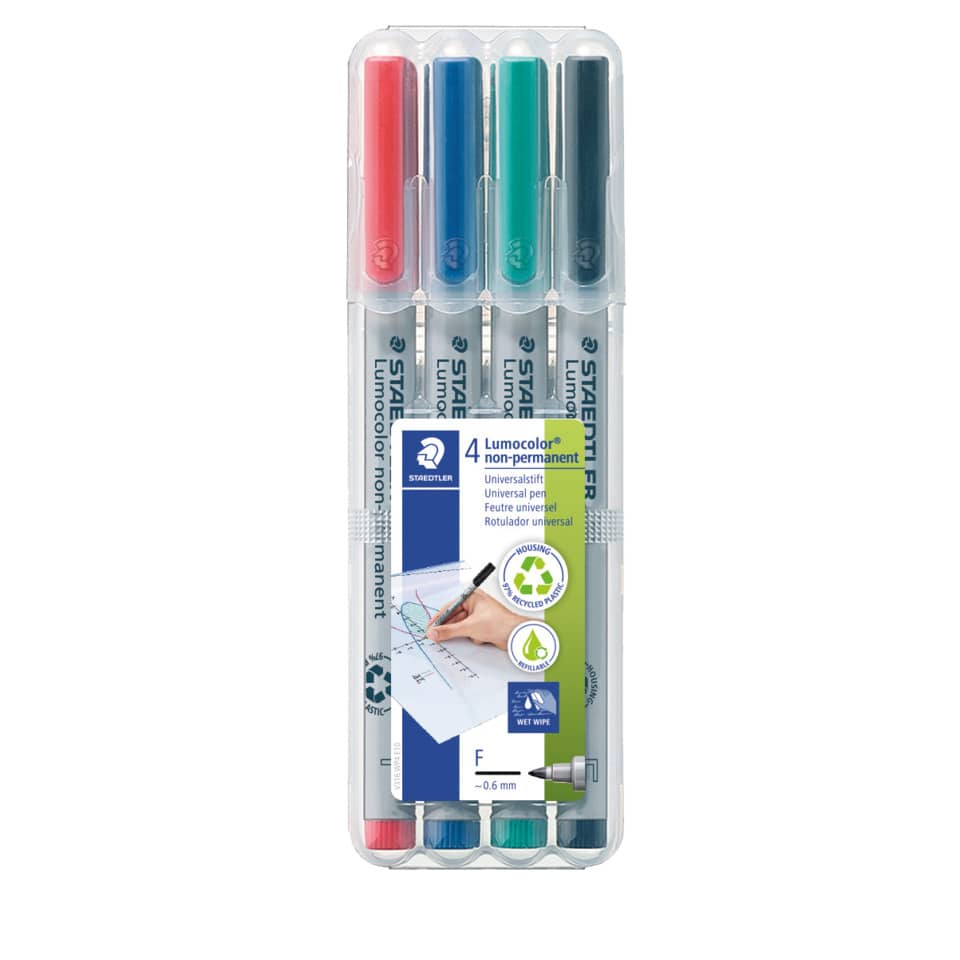 Stiftset, Filzstifte, Marker, 4er Set, Lumencolor non-permanent
