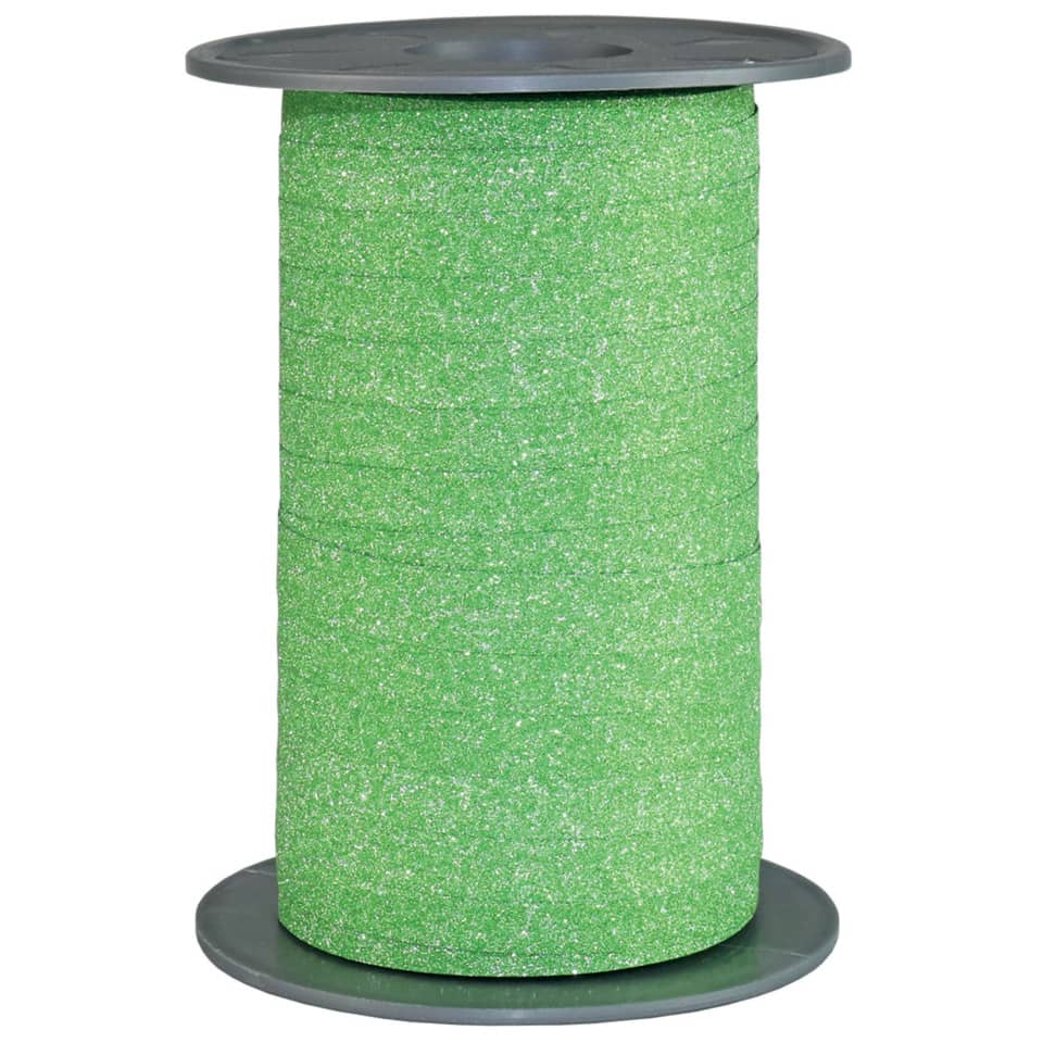 Ringelband Glitter, 10mmx100m, grün  18509-630