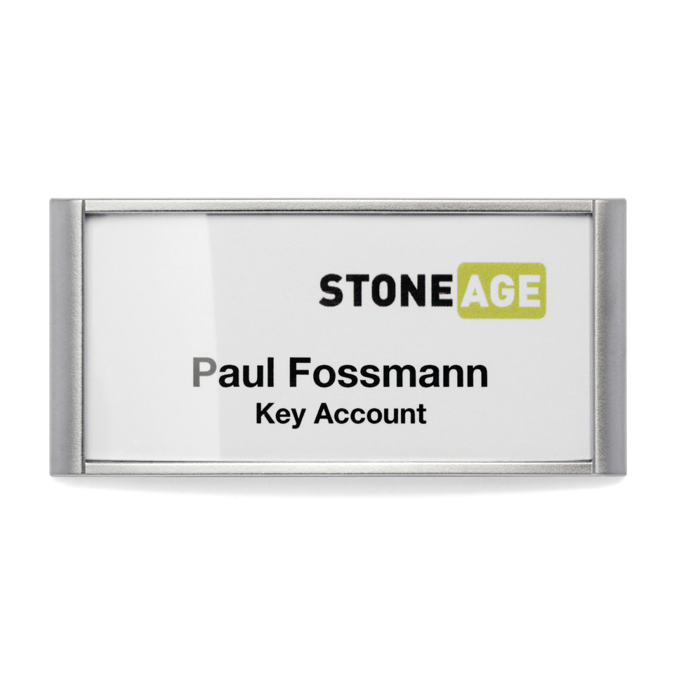 Key-Account, Namensschild, Stone Age, Paul Fossmann, Identifikationskarte