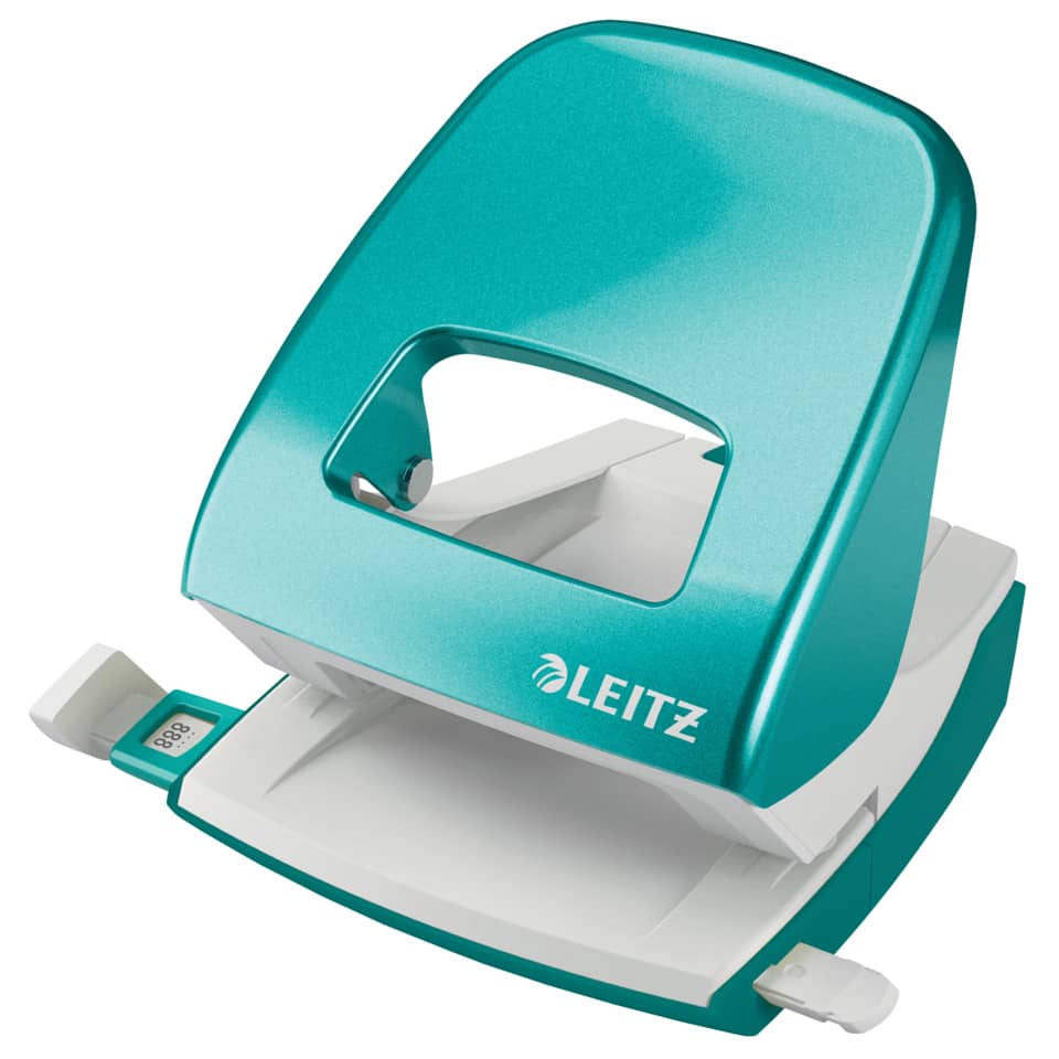 Locher NeXXt WOW, 30 Blatt, Anschlagschiene, Metall, eisblau LEITZ 5008-10-51
