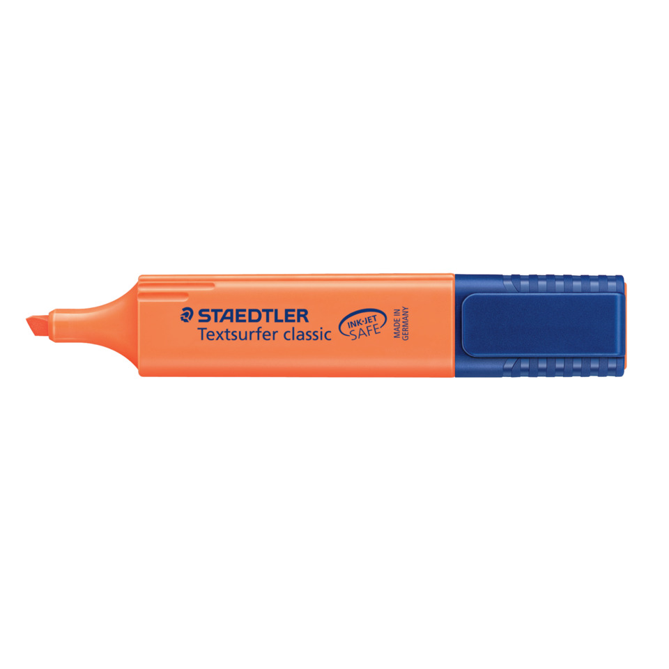Highlighter, Textmarker, Orange, Chisel-tip, Studio marker