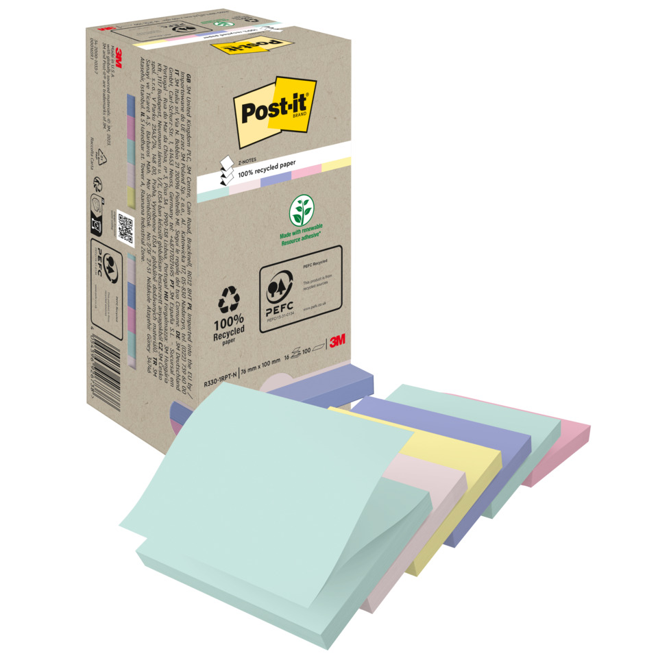 Post-it, Notizblöcke, Sticky Notes, Recyclingpapier, Klebepapier