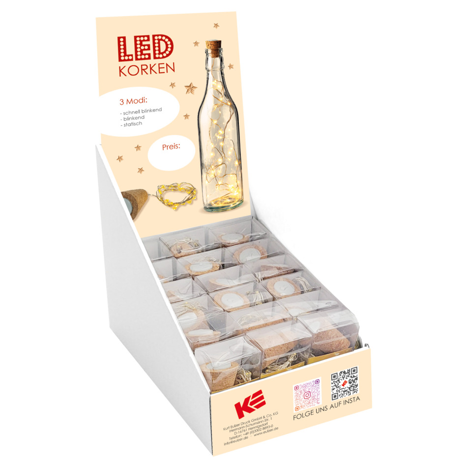 LED, Korken, Deko, Lichterkette, Glasflasche