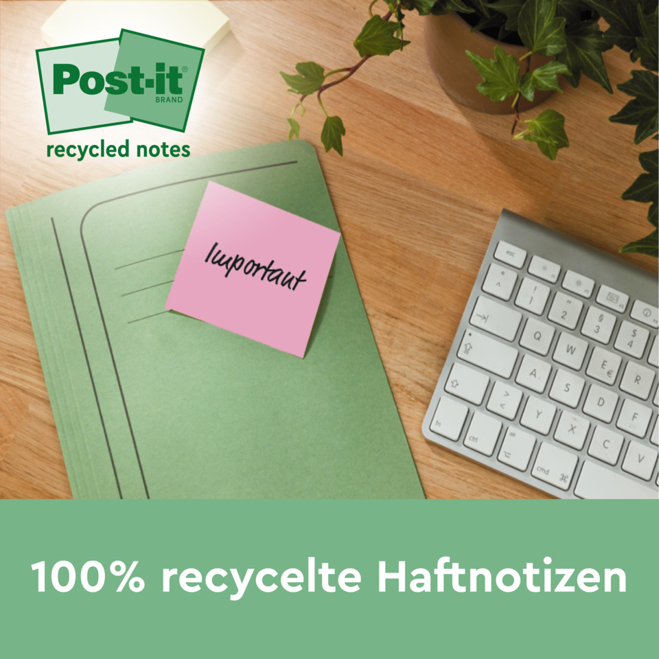 notizblock, papier, gruen, recycled, keyboard