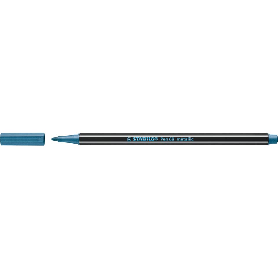 Marker, Pen, Metallisch, Blau, Geschlossen-Kappe
