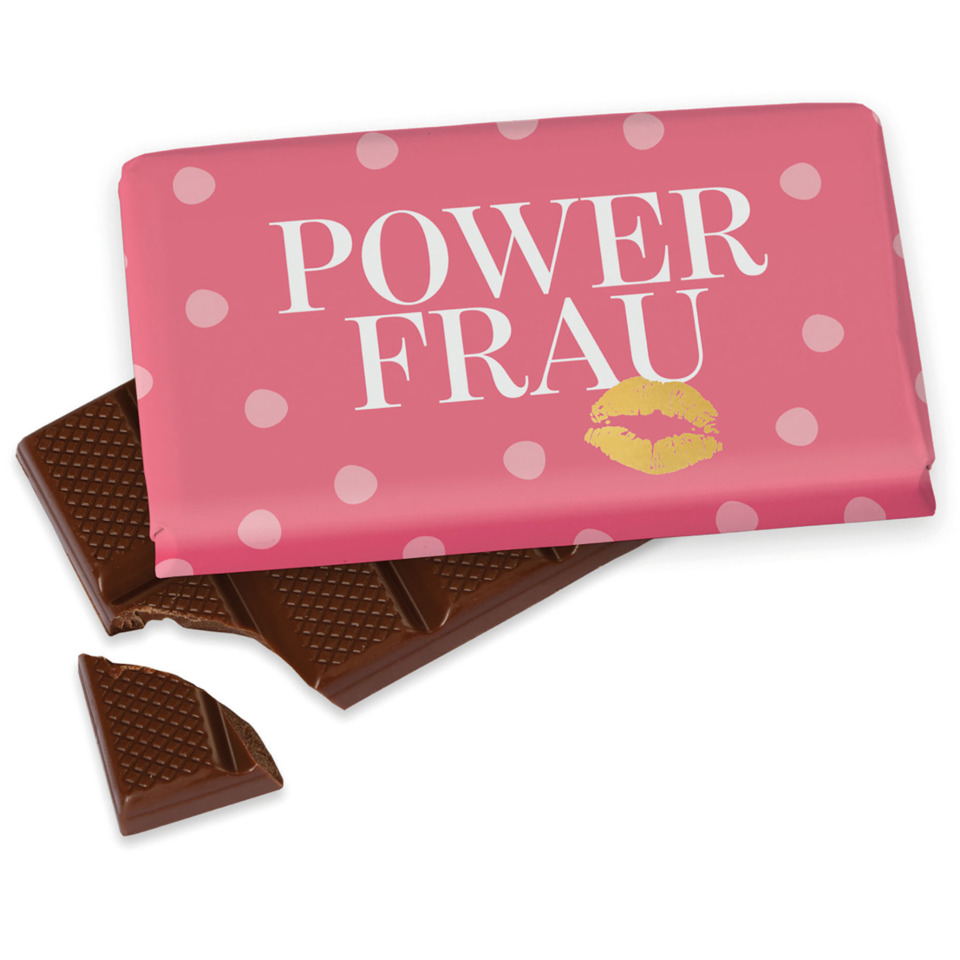Schokoladentafel, Schokolade, pink, mit-rosen-aufdruck, Stückchen