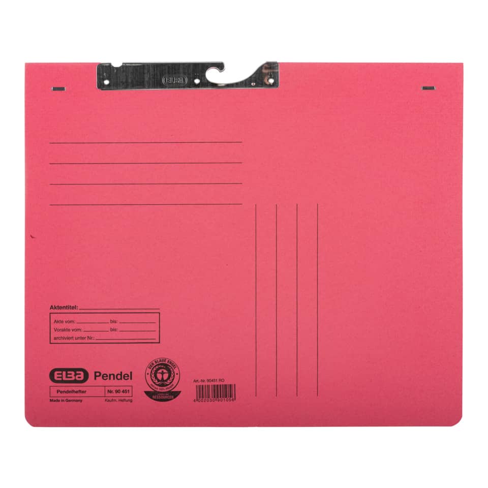A4ordner, Klemmbrett, Pink, Pendelordner, Rücken mit Klemmtab