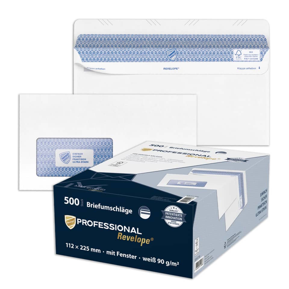 Briefumschläge, Umschläge, Briefumschläge weiß, Professionell, Recyclingverpackung