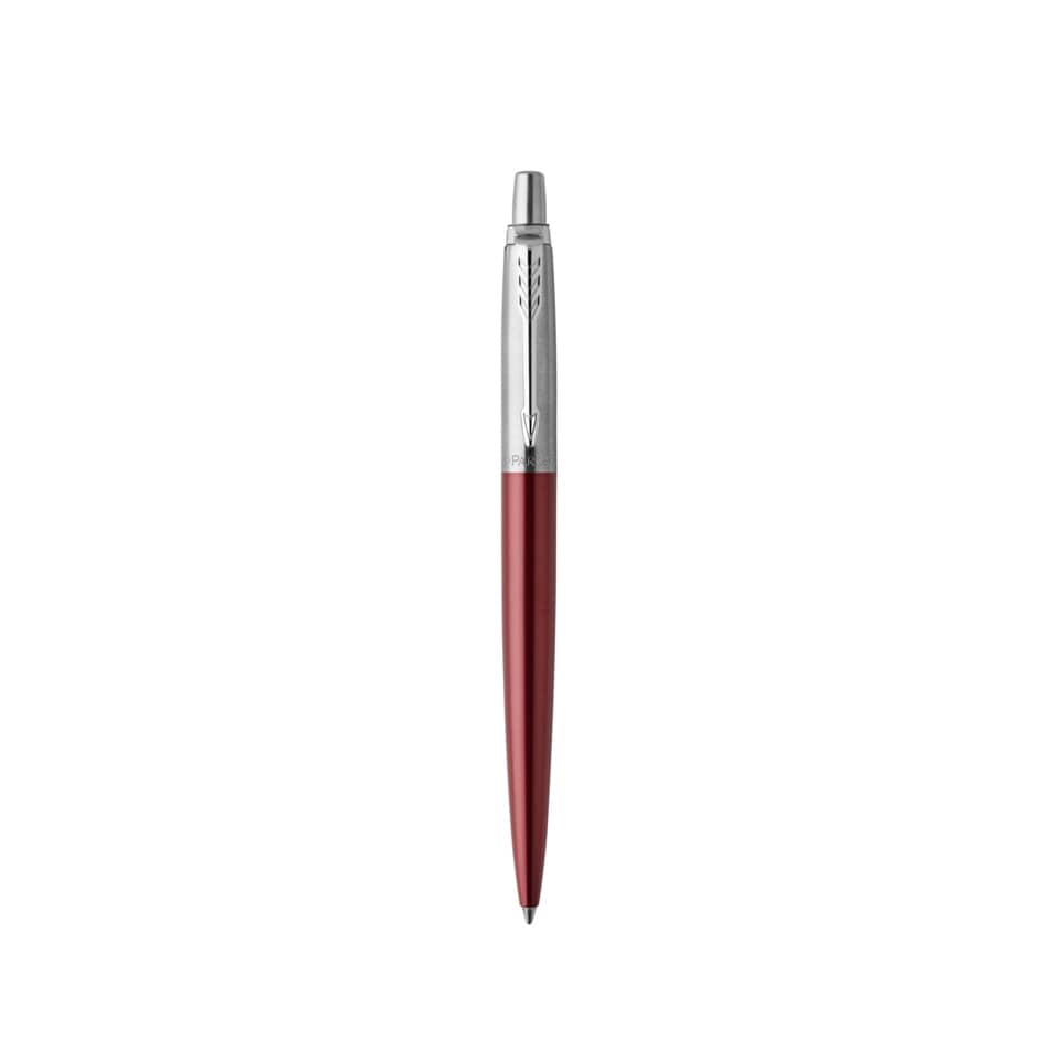 Kugelschreiber, Rollerball, Metall, roter Griff, Clip