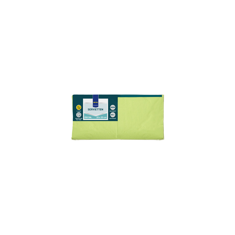 Servietten, Papierservietten, Grün, Napkins, 250 Stk