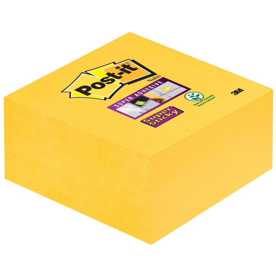 Post-it Notizblock, Sticky Notes, Gelb, Klebezettel, Super Sticky