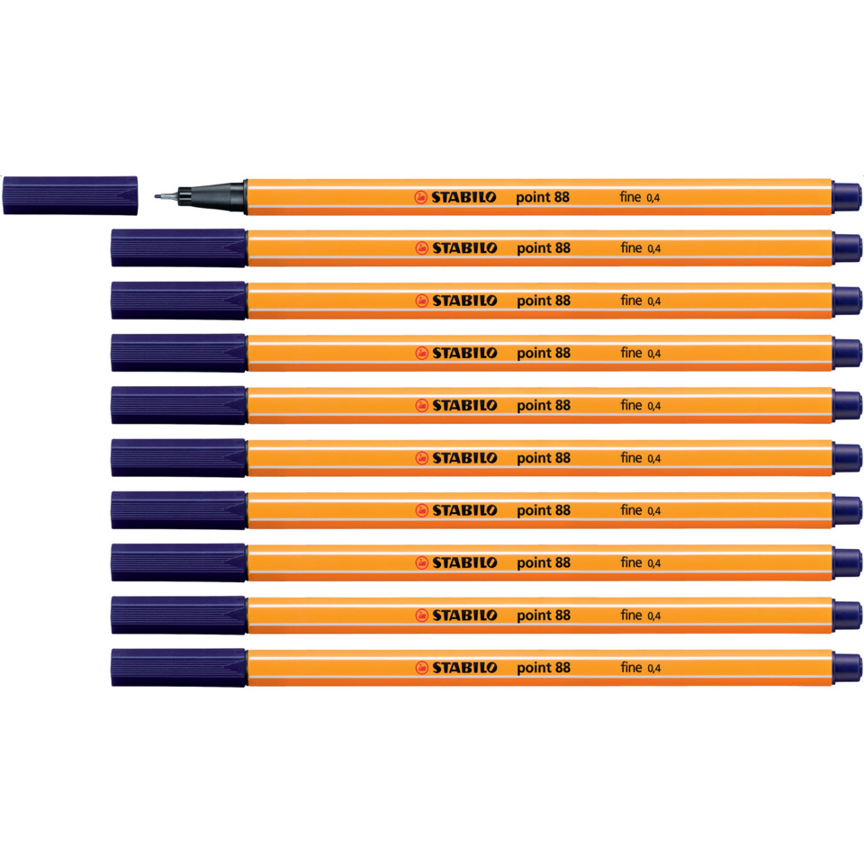 Filzstift, Marker, orange, feine Spitze, Stabilo