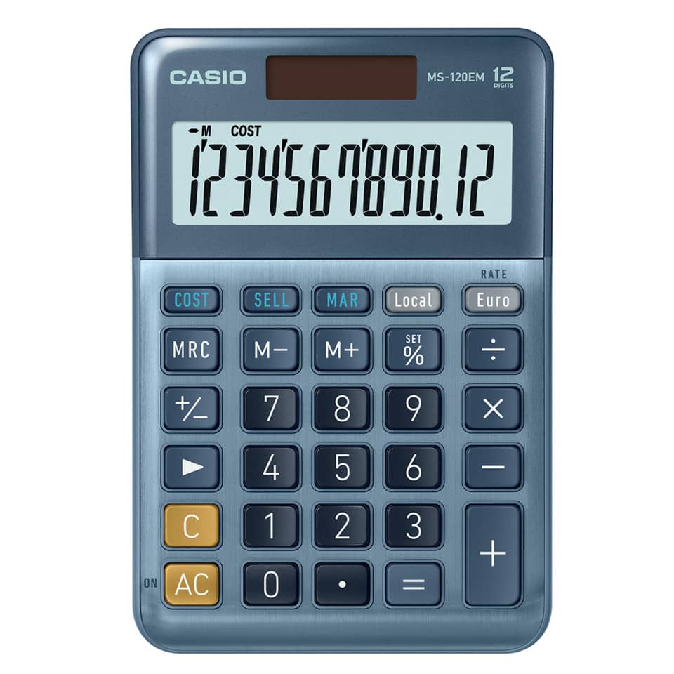 Taschenrechner, Casio, Schwarz, Taschenrechnerdisplay, Tastatur