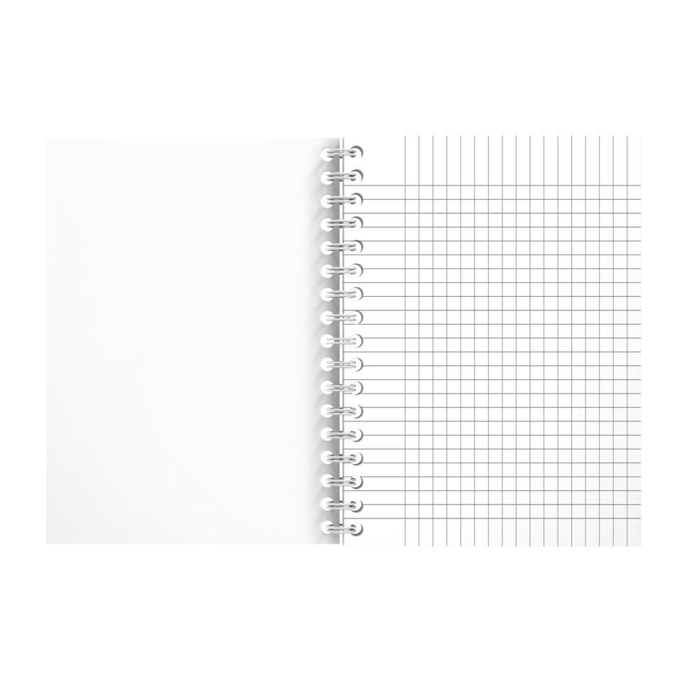 spiral notebook, Rasterpapier, Spirale gebundene, weiße Seiten, Gitterpapier