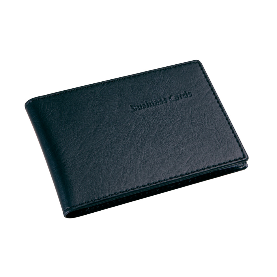 wallet, bifold, leder, schwarz, kartenhalter