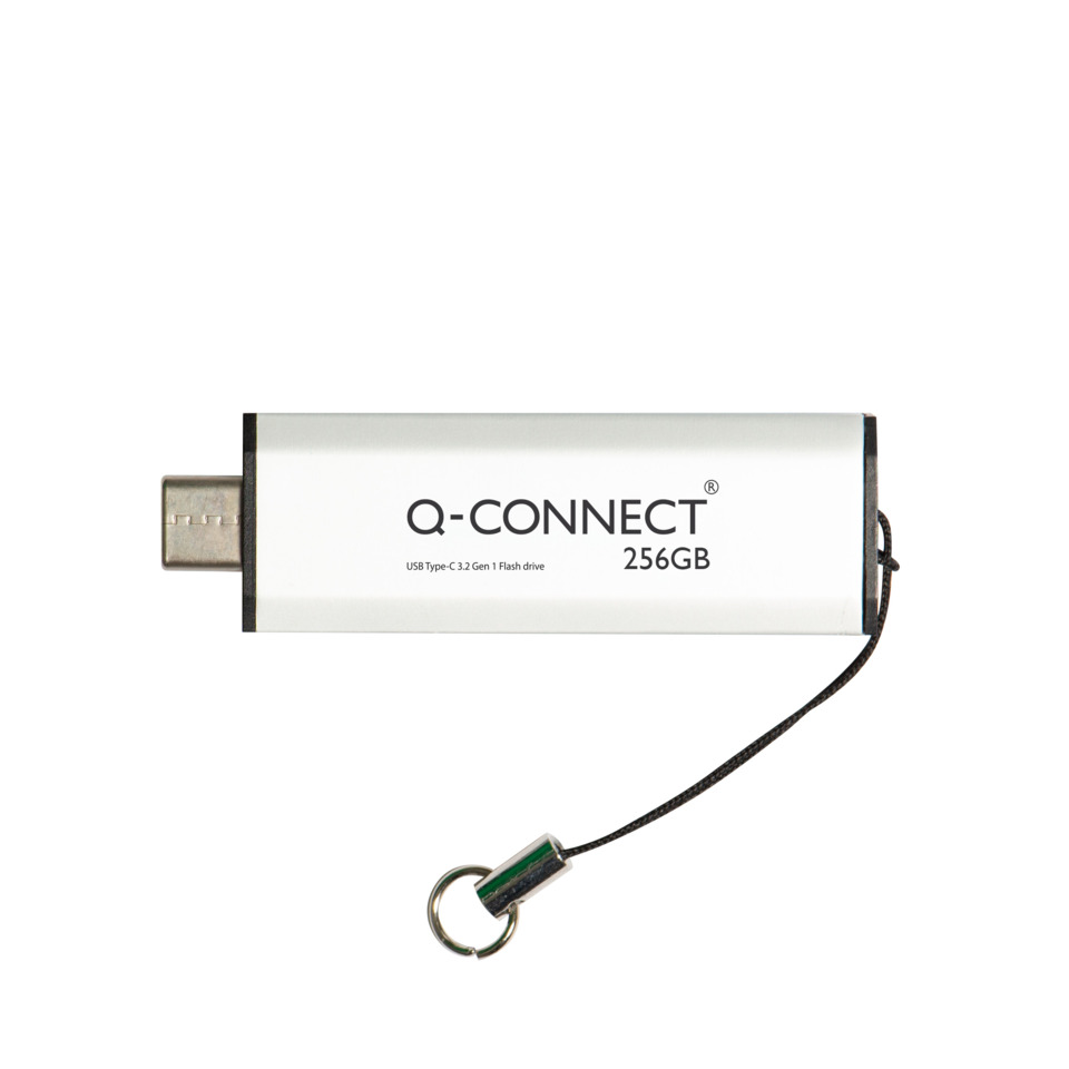 USB Flash Drive, 256GB, Metallgehäuse, Type-C, Kordel-Anhänger