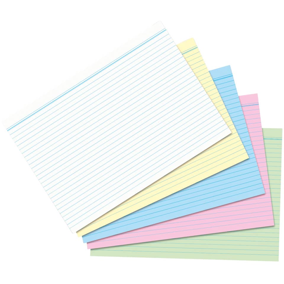 Notizpapier, Linienpapier, Post-it, Schulpapier, buntes Papier