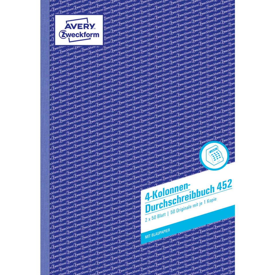 Hochformat-Ordner, 4-Kolonnen, Durchschreibbuch, Blattpapier, Avery