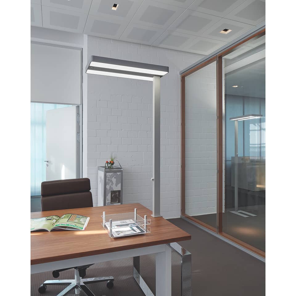 office, workspace, desk, lampa, meeting room