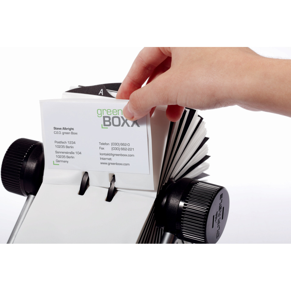 Kartenhalter, Visitenkartenhalter, Dokumentenhalter, Metallklemme, Greenbox