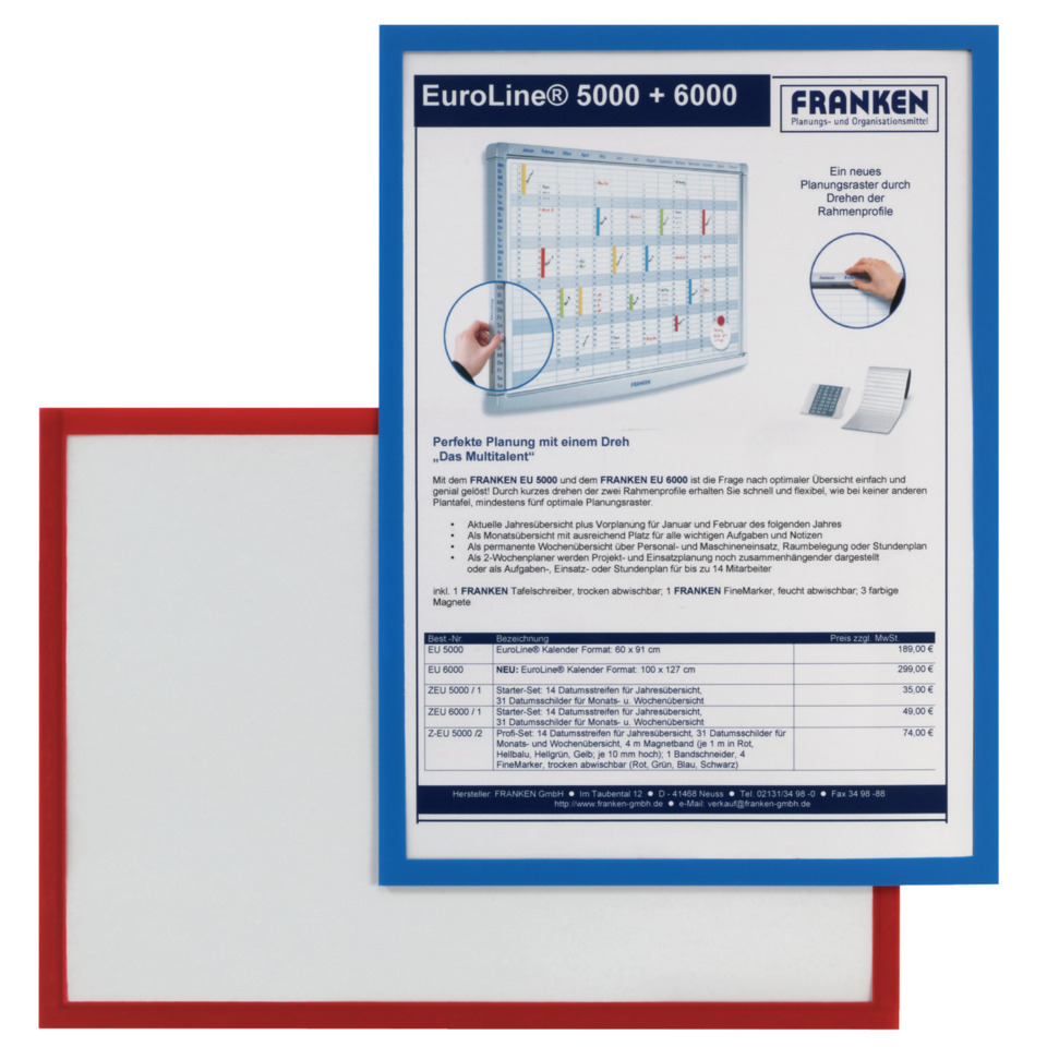 Planner, Kalender, Franken, EU5000, Kunststoffrahmen