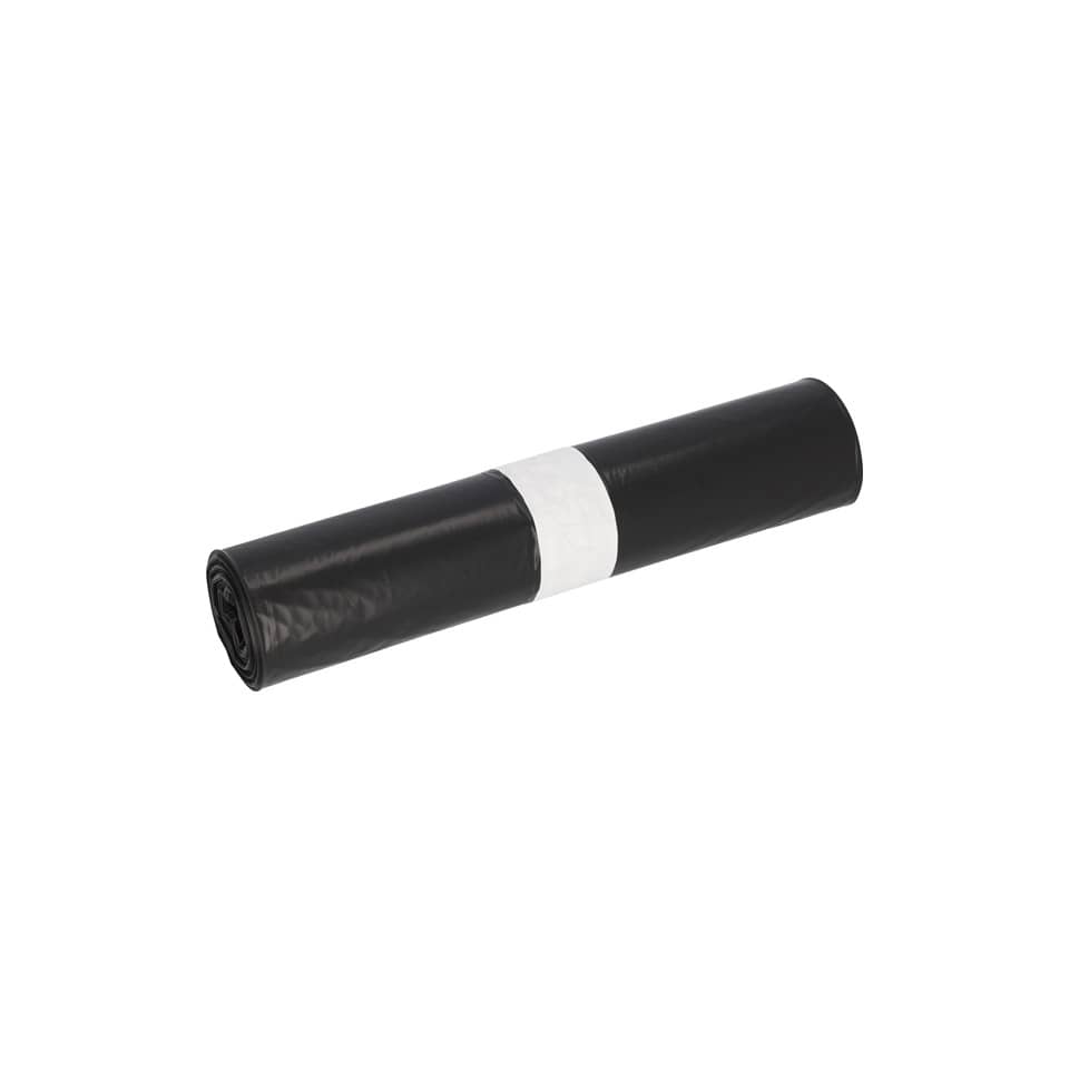 trash bag, garbage bag, roll, black, sizing band