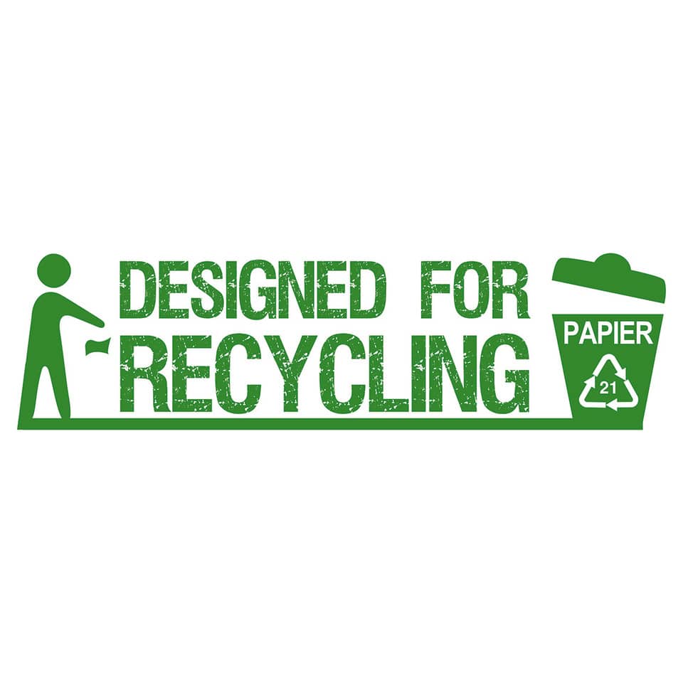 recycling, design for recycling, papier, grün, ökologisch