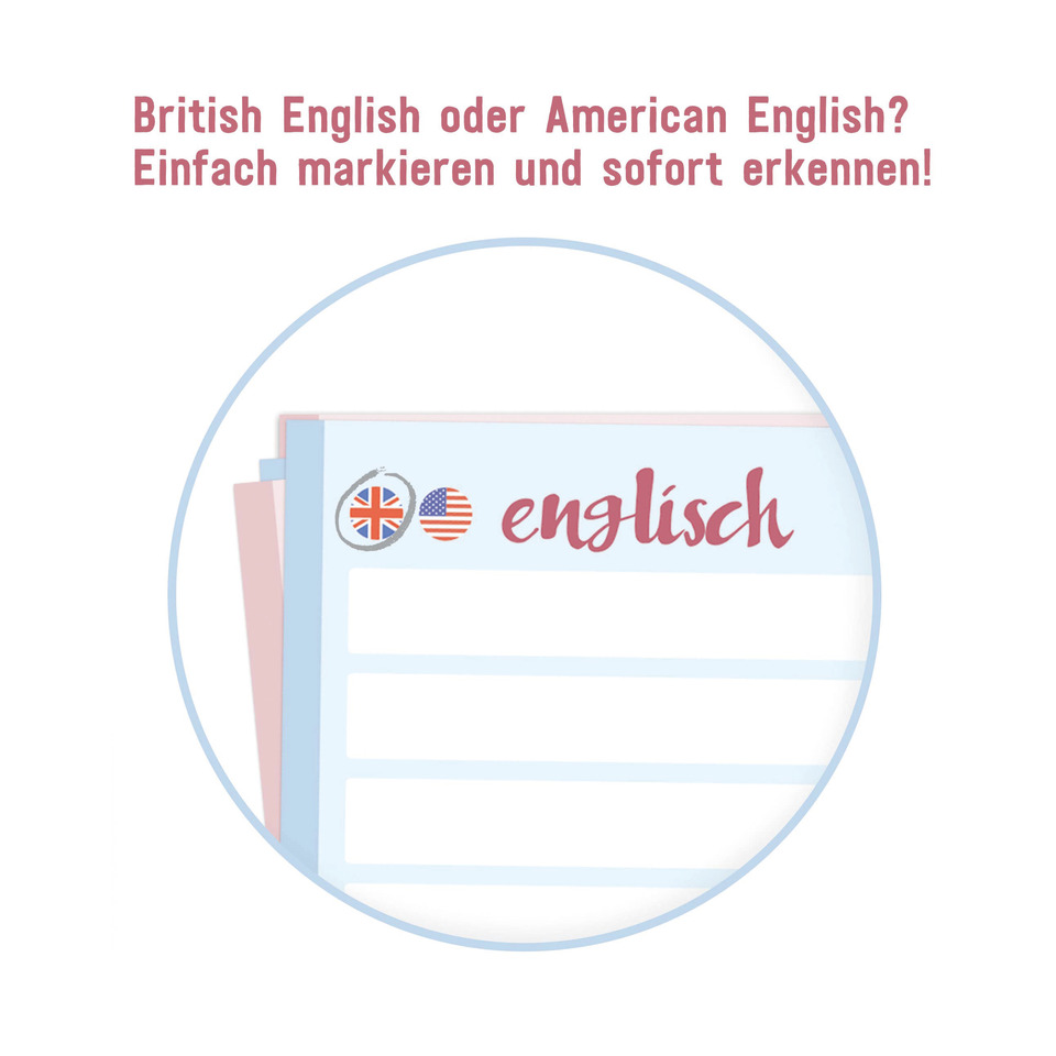 Englisch, Lernheft, Sprachkurs, Vokabellisten, Wortschatz