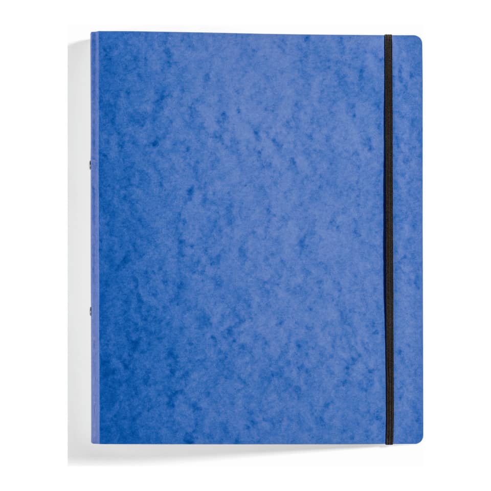 Notizbuch, Notizheft, Kunstleder, Gummiband, Blau
