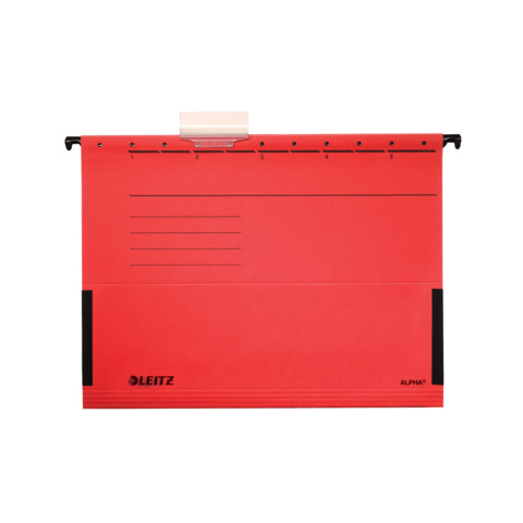 Hängetasche ALPHA®, seitlich mit Fröschen, 275g/m², rot LEITZ 1986-00-25