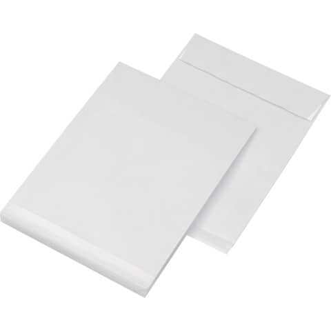Versandtasche mit Falte, C4, 130g/m², Haftklebend, 100 Stück, weiß SECURITEX 30001215