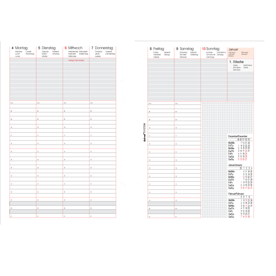 Kalender, Wandkalender, Monat