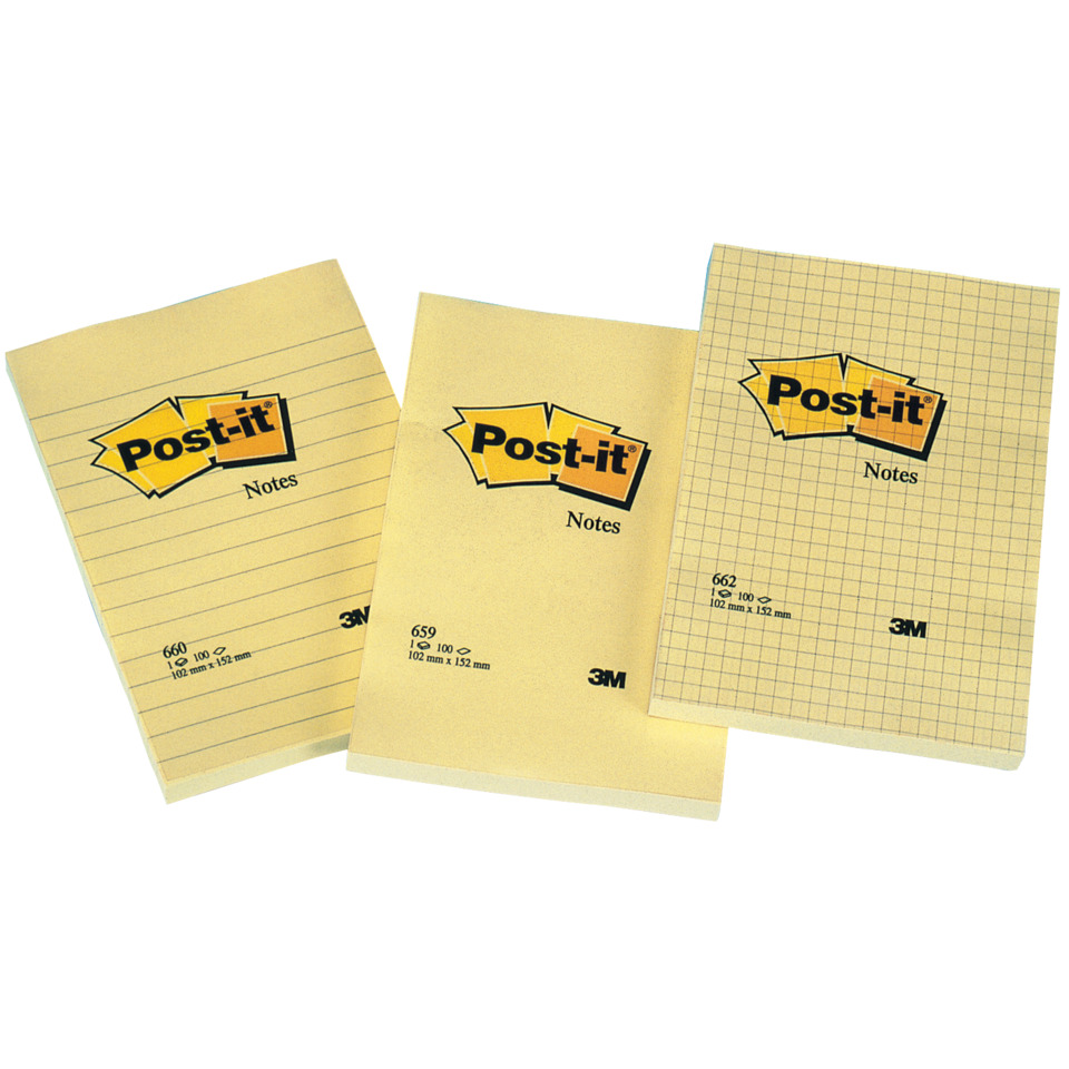 Post-it Notes, Sticky Notes, Gelb, Gittermuster, Notizblätter