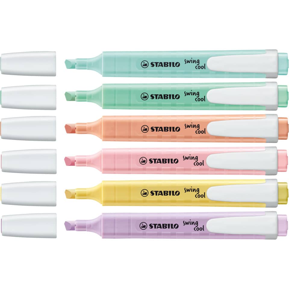 highlighter, marker, dual-tip, pastel, set