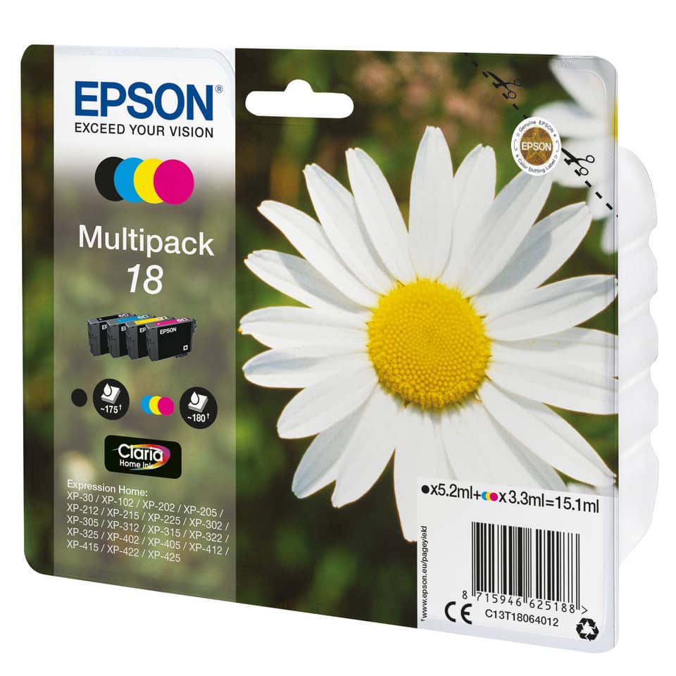 Druckertinte, Tintenpack, Multpack, 18 Farben, Daisy