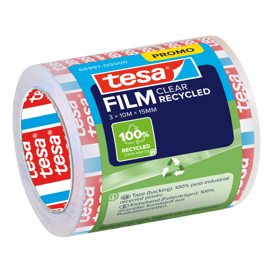 Tape, Klar, Recycelt, Rolle, Markenfrei