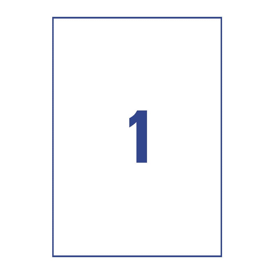 Number, Card, Blue border, White card, Centered numeral