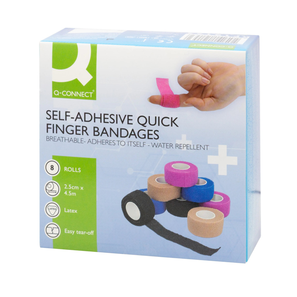 finger bandages, self-adhesive, quick, latex, multi-color rolls