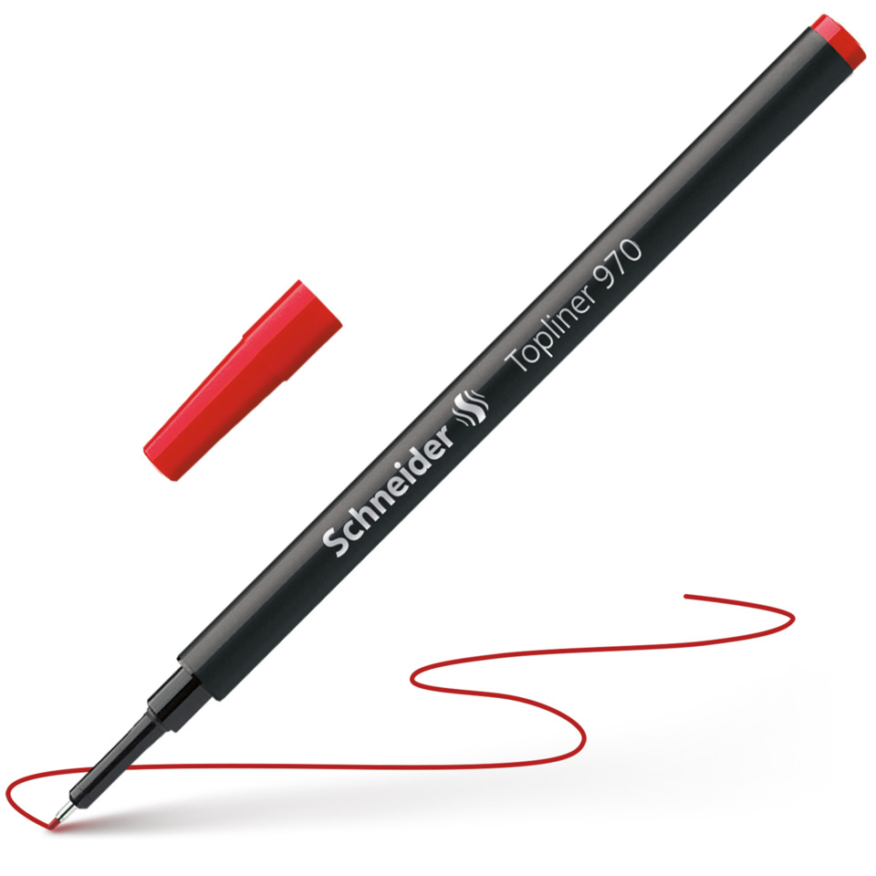 Marker, rot, Filzstift, Stift, Schneider Topliner 970